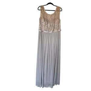 David’s Bridal Beige Bridesmaid Dress